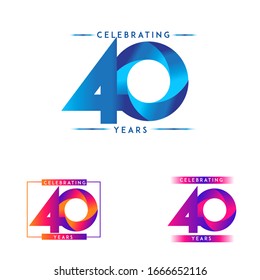 40 year celebration logo vector