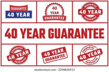 40 Year Guarantee Rubber Stamp Set