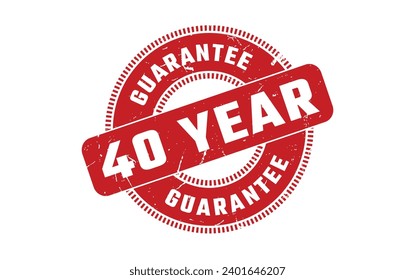 40 Year Guarantee Rubber Stamp