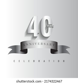 40 Years anniversary celebration 3D vector template design illustration