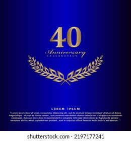 40 years anniversary celebration 3d vector template design illustration