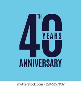 40 years anniversary celebration or birthday card free vector