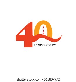 40 years anniversary. Celebration 40 years. 40 birthday.vector illustration.eps10.