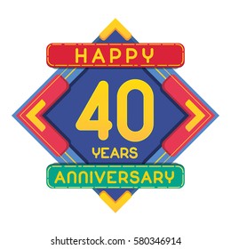 40 Years Anniversary Celebration Design.