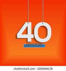 40 Years Anniversary Celebration Gold Black Background Color Vector Template Design Illustration