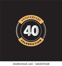 40 Jahre Jubiläumsfeier Logo Vektorillustration Template Design 