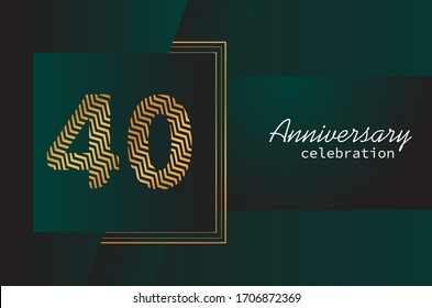 40 years anniversary celebration logo vector template design 