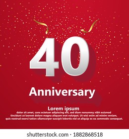 40 years anniversary celebration logo vector template design