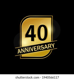40 years anniversary celebration logo vector template design illustration