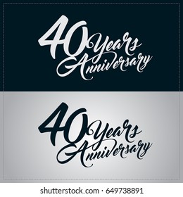 40 years anniversary celebration logotype