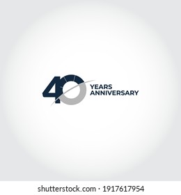 40 Years Anniversary Celebration. Number Vector Template Design Illustration. Eps10