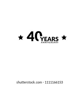 40 years anniversary celebration simple logo