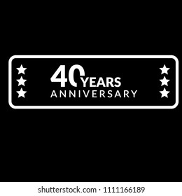 40 years anniversary celebration simple logo