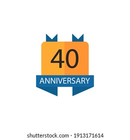 40 years anniversary celebration template vector design illustration
