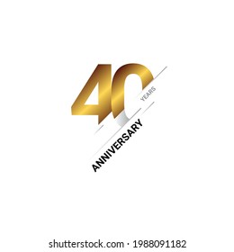 40 Years Anniversary Celebration Template Design. Vector illustration