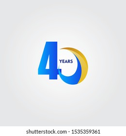 40-jährige Jubiläumsfeier Vektor Template Design Illustration
