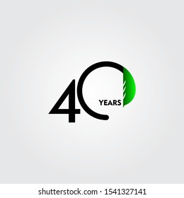 40 Years Anniversary Celebration Vector Template Design Illustration