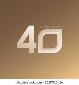 40 Years Anniversary Celebration Vector Template Design Illustration