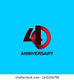 40 Years Anniversary Celebration Vector Template Design Illustration