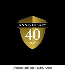 40 Years Anniversary Celebration Vector Template Design Illustration