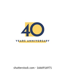 40 Years Anniversary Celebration Vector Illustration Template Design