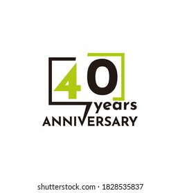 40 Years Anniversary Celebration Vector Template Design Illustration