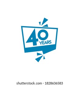40 Years Anniversary Celebration Vector Template Design Illustration