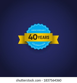 40 Years Anniversary Celebration Vector Template Design Illustration