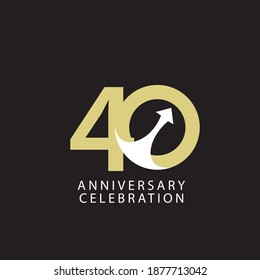 40 Years Anniversary Celebration Vector Template Design Illustration