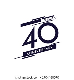 40 Years Anniversary Celebration Vector Template Design Illustration