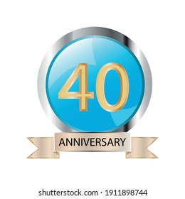 40 years anniversary celebration vector template design illustration
