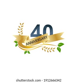 40 years anniversary celebration vector template design illustration