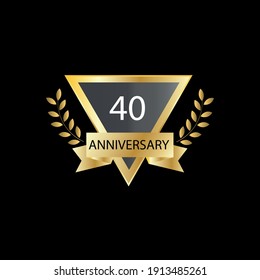 40-jähriges Jubiläum Vektor Template Design Illustration