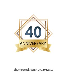 40 years anniversary celebration vector template design illustration