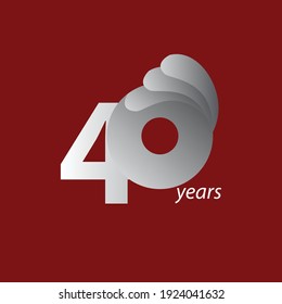 40-jährige Jubiläumsfeier Vektor Template Design Illustration