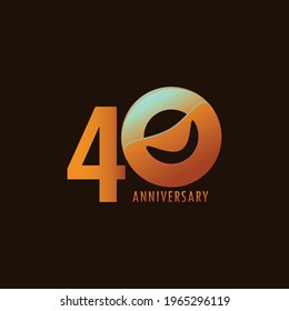 40 Years Anniversary Celebration Vector Template Design Illustration