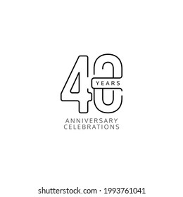 40 Years Anniversary Celebration Vector Template Design Illustration