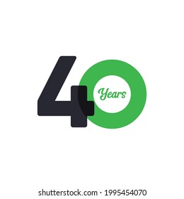 40 Years Anniversary Celebration Vector Template Design Illustration