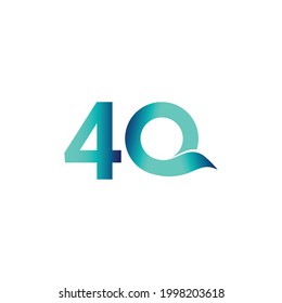 40 Years Anniversary Celebration Vector Template Design Illustration