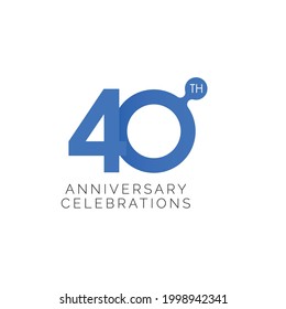40 Years Anniversary Celebration Vector Template Design Illustration