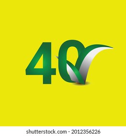 40 Years Anniversary Celebration Vector Template Design Illustration
