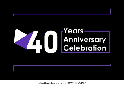 Diseño de plantillas vectoriales de celebración de 40 años