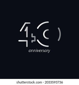 Ilustración de diseño de plantillas vectoriales de celebración de 40 años