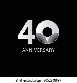 40 Years Anniversary Celebration Vector Template Design Illustration