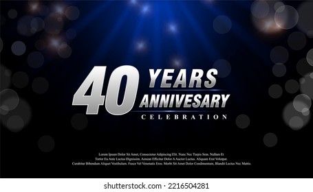 40 Years Anniversary Celebration Vector Template Design Illustration