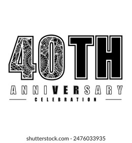 40 Jahre Jubiläumsfeier Vektorgrafik Vorlage Design Illustration
