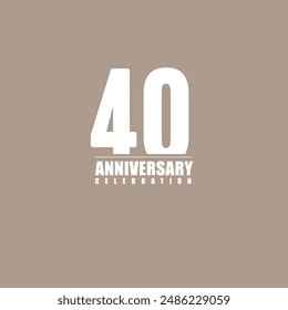 40 years anniversary celebration vector template design illustration 