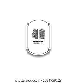 40 years anniversary celebration vector template design illustration