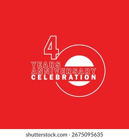 40 years anniversary celebration vector template design illustration