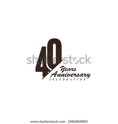 40 years anniversary celebration vector template design illustration